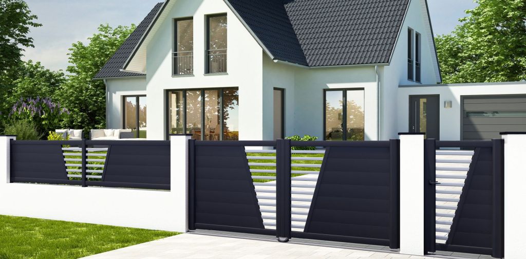 portail en aluminium Art et Portails pour illustrer une série d'articles sur le choix de son portail par claude jeandin artisan métallier